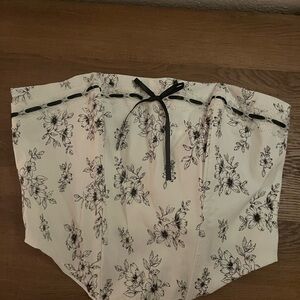 Forever 21 White and Black corset Top